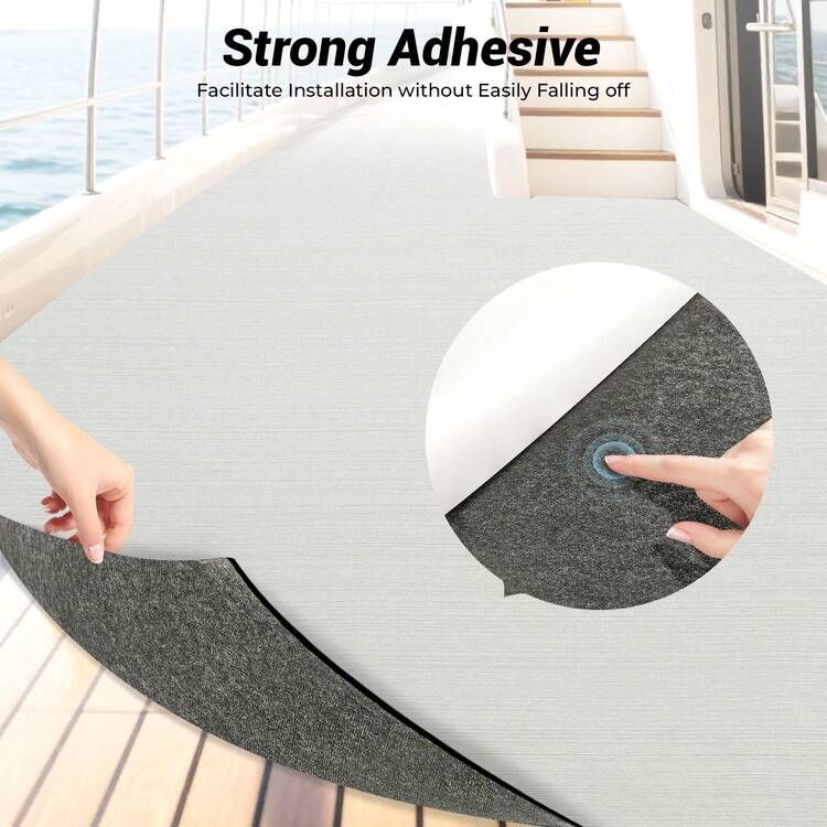 HOHOBLA 240 X 90 Cm Eva Foam Flooring, Teak Flooring, Self-Adhesive Mat, Deck Fittings For Boats Grey - 灰色 - 查看 9