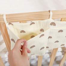 1 Stück Cartoon Aufbewahrungstasche, Hängende Organizer mit 2 Taschen für Bettkopfseite, Wickeltücher Windeln Hängetasche mit Mehrfachfunktion für Baby Kinderbett & Spielsachen