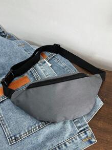 1pc Fashionable Women Waist Bag/Chest Bag With Invisible Zipper, Solid Color & Waterproof Nylon Material For Holding Coins And Small Item Men Zip Front Waist Bag Chest Bag Fanny Pack Crossbody Bag Back To School Vacation Bag Pack Spring School Supplies Purse Side Bags For Men Belts