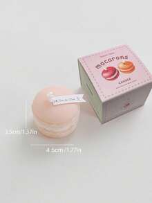 1 pièce Bougie décorative artisanale en forme de macaron, cadeau de mariage et de nouvel an, décoration de chambre, cadeaux - Multicolore - Voir 14