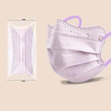 50/30/10pcs Cute Women's Fashion New Style Breathable 3-Layer V-Shaped Adult Face Mask With Independent Packaging, Fashionable, Breathable, Macaroon Color