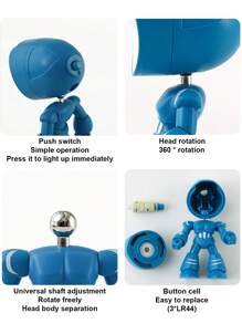 1 pieza Mini lámpara nocturna, lámpara nocturna de robot, lámpara de diseño de robot de dibujos animados LED linda, lámpara de mesa de compañía, regalo para Halloween, Navidad, Acción de Gracias/Graduación (Luz cálida)