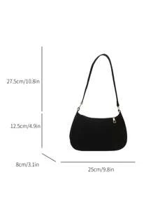 Fashionable Minimalist Shoulder Tote Handbag, Retro Vintage Underarm Bag, High-End Lightweight Zipper Handheld Baguette Bag, Multi-Functional Large Capacity Small Purse, Chic European And American Street Style, Suitable For Party, Work Commute, Cosmetic Storage