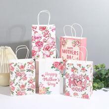 4 pezzi/10 pezzi/16 pezzi Sacchetto regalo a fiori, Borsa a fiori, Sacchetto di carta Kraft, adatto per matrimoni, feste di nozze, compleanni, shopping aziendale, piccoli regali per feste, stagione di laurea - Sacchetti regalo di carta colorata, adatti per festival, Ringraziamento, riunioni di classe, feste e altre occasioni.