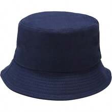Unisex Reversible Bucket Hat For Beach And Fishing - Navy Blue - View 1