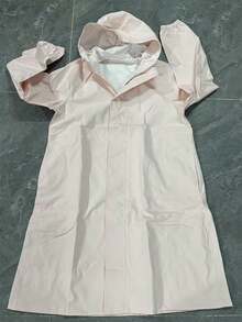 1pc Fashionable Breathable Adult Waterproof Long Raincoat With Hood, Outdoor Hiking Fishing Thickened Drawstring Slim Fit Rainwear, Waterproof Lightweight Hooded Raincoat, Spring Summer Picks, Brides Maid Gifts, Room, Bedroom Decor, Beach, Travel, For Men, For Women, Vacation, Women's Day, Travel Essentials, Wedding Favors, Y2k, Bedroom, Car Accessories Women, Kitchen Decor,Cute Stuff - Multicolor - View 5