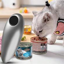 1pc Electric Can Opener, Easy-To-Use Smooth-Edged Electric Can Opener, Suitable For Elderly, Kitchen Gadget, Outdoor Camping Gear, Requires 2pcs AA Batteries