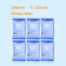 FREEMORE 10pcs/30PCS/60pc Freemore Natural Silk Day/Night Use Sanitary Napkin(290mm),Floating 3D Anti-Leakage Shield Design, Minimum Friction, Improves Comfort Of Intimate Area,Soft & Breathable-For Your Daily Comfort