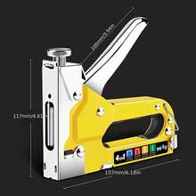 手动订书机套装 - 适用于木材、织物、家具、屋顶毛毡的四合一订书机 - 订书枪、1600 个钉子和 800 个钉子套装可供选择