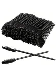 300 Stücke Wimpernverlängerungs-Set, Einweg-Wimpernbürstchen, Micro-Applikator-Pinsel, Maskara-Bürsten, Lippenpinsel für Wimpernverlängerung, Tattoo, Lippenstift-Auftrag (Schwarz)