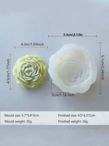 1 Stück Silikonform für Pfingstrosen-duftende Kerzen, die zum Herstellen von simulierten 3D Blumenduftkerzen, Gips-Duftsteine, Harz und anderen Handwerksarbeiten verwendet werden kann. Geeignet für Heimdekoration wie Heimdekorationen, Muttertagsgeschenke, Festgeschenke, Stimmungspartys usw. (3 Größen zur Auswahl)