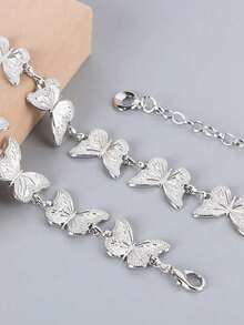 1pc Bohemian Vintage Turquoise Butterfly Shaped Waist Chain For Women, Outfit Accessory For Skirt & Pants Summer, School Fall, Autumn, Halloween