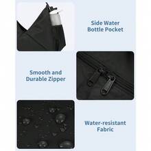 Local Delivery--Ceneda Large Gym Bag For Women Sports Duffel Bag With Hidden Yoga Mat Holder & Shoe Compartment Workout Dance Tote Bag With Wet Pocket Overnight Weekender Bag (Black) - màu đen - Xem 8