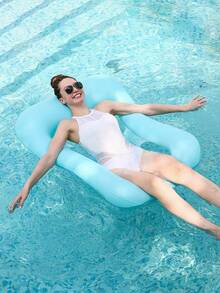 Square-Shaped Inflatable Water Float With Backrest, Foldable, Can Be Used As A Seat Or A Hammock, Suitable For Water Parties And Swimming Pools. - Multicolor - View 12