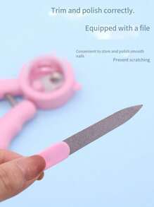 2pcs Stainless Steel Cat Nail Clipper, Anti-Splash Round Hole Pet Nail Trimmer