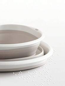 3/1 件便携式折叠盆，大容量折叠洗脸盆，浴室收纳，浴缸托盘，适合家庭、宿舍、学生、婴儿、旅行，用于洗脸、洗衣服、洗脚，夏季返校家居浴室装饰