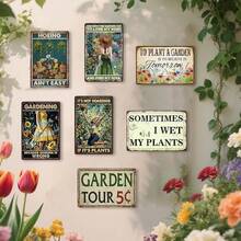 Ykfss Funny Garden Signs Outdoor Wall Decor For Patio Metal Signs For Outside Porch Tin Signs Enjoy Things Sign Garden Decorative Plaque Farmhouse Kitchen Flower Hanging Sign 8x12 Inch