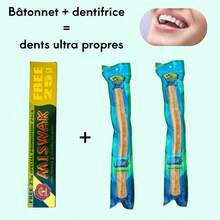 Dabur Siwak Pack: 1 75g Toothpaste + 2 Natural Dental Sticks - White - View 1