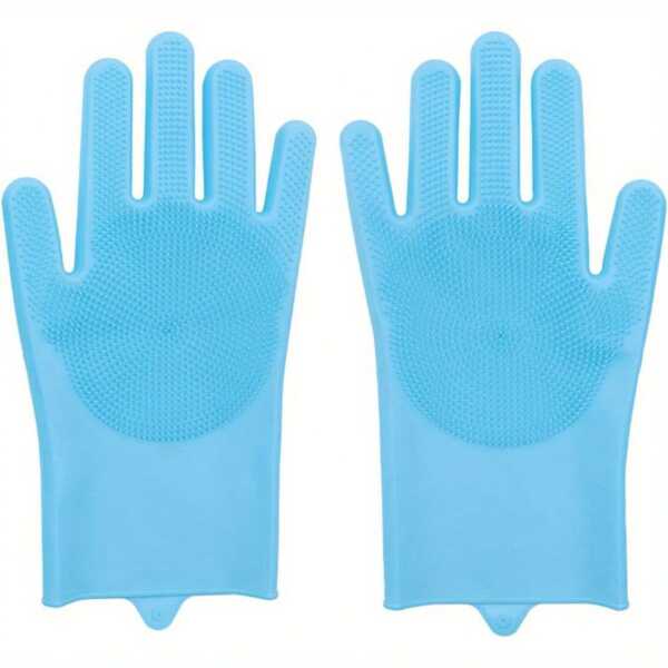 Pet Massage Bath Gloves For Dogs & Cats | Grooming Brush Gloves With Anti-Scratch Protection | Bathing & Deshedding Tool