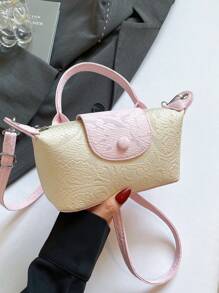 Mini Women Handbag Dumpling Shape Crossbody Bag Casual Tote Shoulder Bag No Punch Messenger Bag, Fashionable