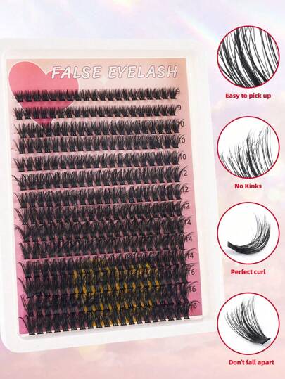 14 pares de cílios postiços naturais de vison falso com volume russo 3D, 60 extensões de cílios postiços individuais, ferramentas de maquiagem, caixa de presente preta, conjuntos de cílios, conjuntos de cílios, cílios individuais, cílios, cílios postiços