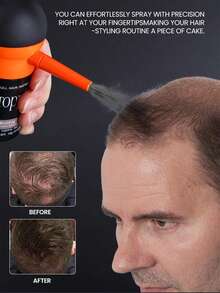 WANMEI Fiber Hair Building Fibers Applicator Pump - Unisex, Instantly Thickens Thinning Or Balding Hair, Naturally Conceals Hair Loss, Unisex Hair Thickening Fibers Applicator