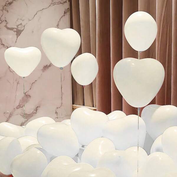 30 Pcs Heart-Shaped Balloons Suitable For Valentine's Day Birthday Wedding Anniversary Decoration Theme Event Decoration Engagement Home Decoration Party Decoration Ballons