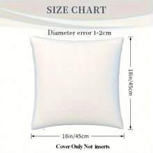 1 件装饰性户外枕套方形花园靠垫套花朵/小鸟/菠萝/树叶抱枕套外壳适用于庭院帐篷沙发（仅枕套，44.45x44.45 厘米）