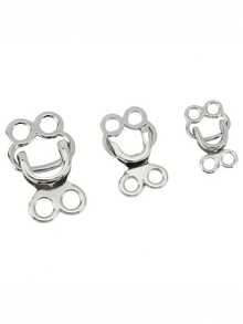 Botones invisibles de aleación metálica, botones invisibles para abrigos y abrigos de piel, ganchos invisibles para cortavientos, botones con ganchos para el cuello, suministros de costura - Plateado - Ver 4