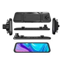 Cámara de registro para automóvil de doble lente de 9,66 pulgadas, grabación frontal y trasera. Incluye soporte WiFi, GPS, resolución Full HD 1080p, pantalla táctil IPS, diseño de espejo retrovisor automotriz, grabación cíclica y visión nocturna. - Negro - Ver 5