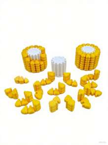 玉米-塑料材质-创意仿真玉米设计，多种选择，小巧易携带，适合消磨时间，锻炼思维能力，返校礼物，生日礼物，缓解压力，完美的Oros魔方 - 彩色 - 查看 6