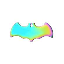 Customized Pet ID Tag, Halloween Bat Shaped Dog/Cat Tag, Stainless Steel, Can Engrave Name, Birthday, Phone, Address, Anti-Lost Pet Memorial Pendant Accessory