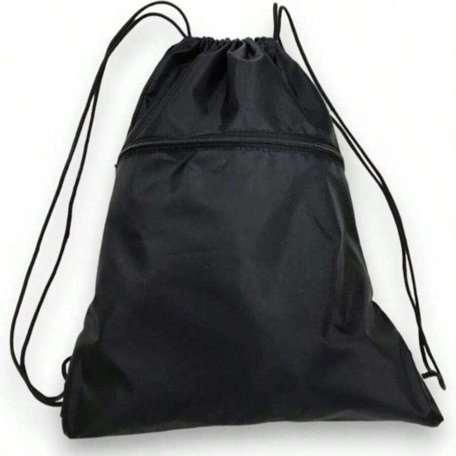 Drawstring Backpack - Black - View 1