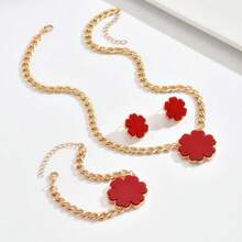 4 Peças/Conjunto Designs de Trevo da Sorte Multicoloridos, Minimalista e Versátil na Moda