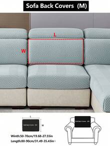 1pc Stretch Sofa Cover, Non-Slip Full Coverage Sofa Seat Cover, All Season Universal Sofa Cushion Cover, Fabric Thickened Sofa Blanket, Machine Washable, Dust-Proof, Pet-Friendly, Haze Blue Fresh Style, Adjustable For Bedroom, Office, Living Room Combination And L-Shaped Sofa And 1/2/3/4 Seat Covers