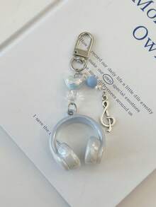 1 móc khóa hình tai nghe nhạc phong cách mới Unisex, phụ kiện trang trí hình trái tim nốt nhạc guitar mini sáng tạo, móc điện thoại cá nhân hóa, móc khóa túi xách, móc khóa, quà tặng cho người yêu âm nhạc ba lô cho trường học phụ kiện ô tô dễ thương theo phong cách Goth Y2k - Nhiều màu - Xem 5