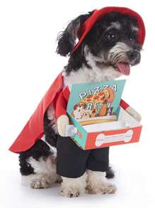 Disfraz gracioso de Halloween para mascotas, Atuendo navideño para mascotas, Disfraz de Disfraz de pizza para perros y gatos, Ropa divertida para la transformación de mascotas de pie, Complemento para fotografía de mascotas, Conjunto hilarante para mascotas