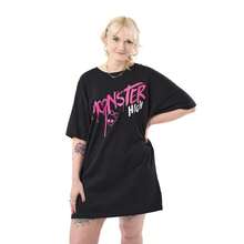 Vanilla Underground X Monster High Womens Black Short Sleeved T-Shirt Dress | Monster High Product | Officially Licensed Merch - Black - View 1