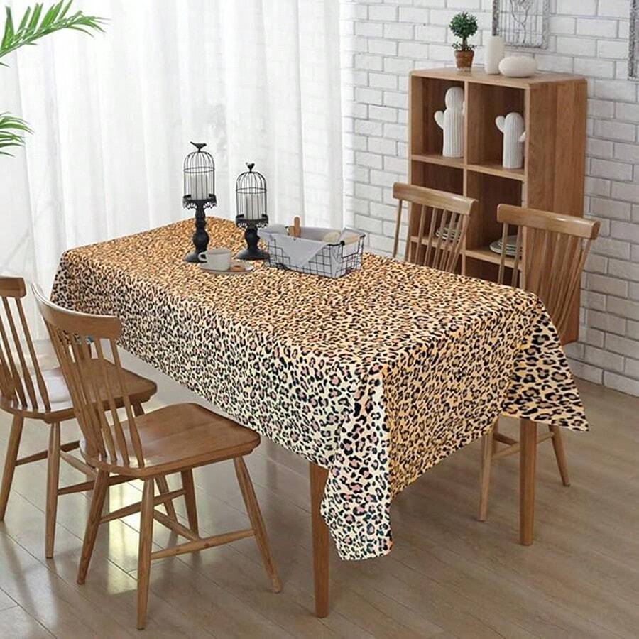 1/2/3 khăn trải bàn họa tiết da báo, khăn trải bàn hình chữ nhật họa tiết da báo động vật hoang dã, khăn trải bàn sọc họa tiết da báo cho sở thú, rừng rậm, săn bắn, trang trí tiệc họa tiết da báo - Nhiều màu - Xem 1