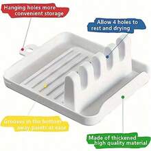 1pc Paint Brush Holder With 4 Slots, DIY Art Brush Organizer, Watercolor Palette, Watercolor Acrylic Oil Painting Brush Stand, Painting Brush Rack For School Supplies