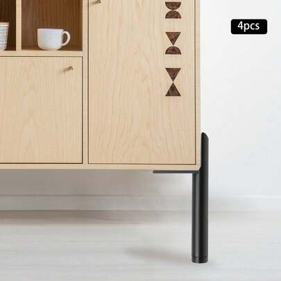 kangten Gerade 4*Furniture Beine Füße w/ Kunststoff Pads Kabinett Sofa Kaltgewalzte Stah