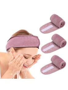 3Pcs Adjustable Women's Spa Facial Headband, Shower & Makeup Hair Tie Suitable For Washing Face, Soft Towel & Hair Styling Accessory Accessories,Skincare Headband,Beauty,Skin Care Products,Spa,Self Care,Skin Care Tools,Face Care,Esthetician Supplies,Skin,Face Wash,Facial - Multicolor - View 19