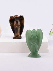 1 Peça Decoração de Anjo de Cristal de Quartzo Natural Esculpido à Mão, Espécime Mineral, Decoração Doméstica/de Quarto, Adequado como Presente de Feriados