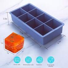 ‌2-Pack 1/2 Cup Silicone Freezer Trays With Airtight Lids – Meal Prep Containers For Sauces, Broth, Baby Food – 16 Perfect Portion Cubes Per Tray – Stackable, Dishwasher Safe & Non-Stick (Blue) - 藍色 2 件裝 - 查看 7