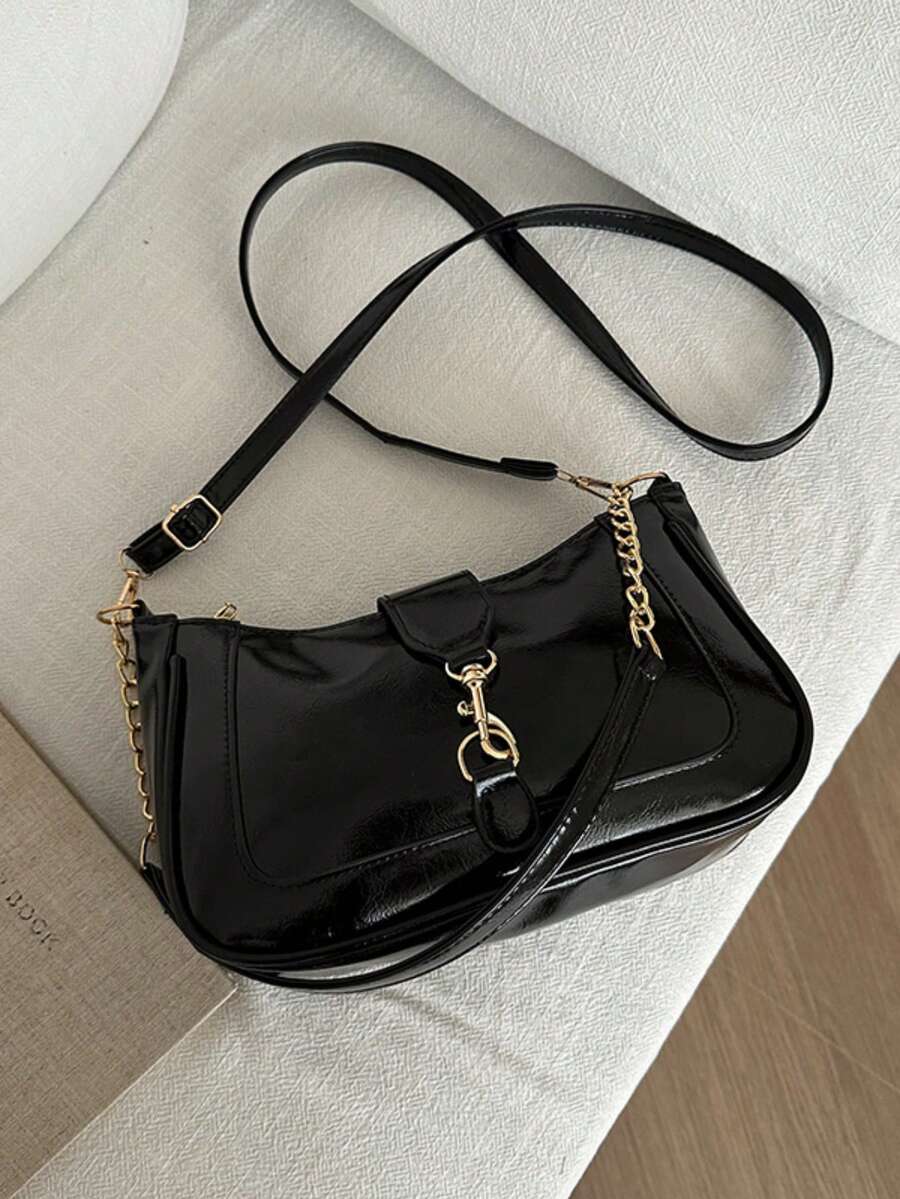 Stylish Shoulder Bag With Decorative Hardware, Fashionable Versatile Square Crossbody Bag Suitable For Daily Use By Women In Summer