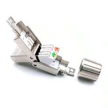 6-Pack RJ45 Connectors Tool Free Cat 8, Cat8 Field Termination Plug Shielded RJ45 Modular Plugs For 2000MHz 2GHz 40G Double Shielded Solid LAN Cable 22AWG-24AWG - 銀色 - 查看 8