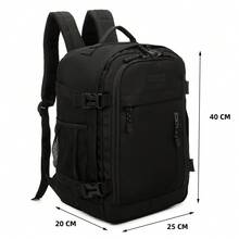 Ryanair Cabin Backpack 40x20x25cm (20L) | Waterproof Travel Backpack | Durable Carry-On | Hiking Backpack | School | Work - Green/Pink/Black/Navy/Grey/Beige - 黑色 - 查看 3