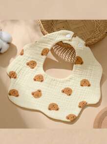 4pcs Soft Breathable Printed Baby Bibs, Infant Burp Cloths, Feeding Drool Bandana