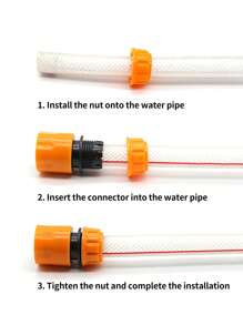 12pcs Garden Hose Quick Connector, Nipple Adapter & Hose Connection Head, Extension Joiner Combination, Fits 1/2 Inch Soft Hoses