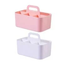 1pc Multi-Functional Storage Basket With Handle, Eyeglass & Accessories Organizer Box, Portable Pencil & Pen Holder Desk Organizer With 5 Compartments